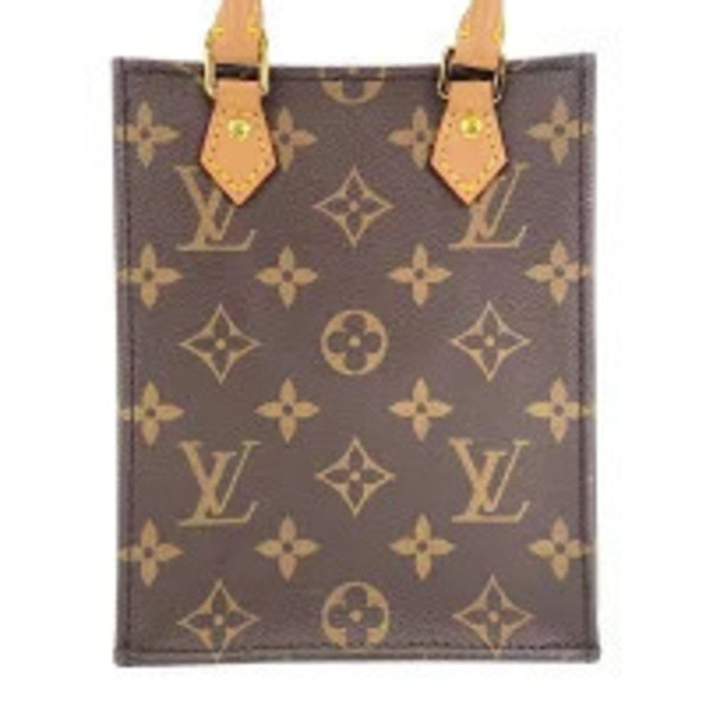 Louis Vuitton Monogram Sac Plat Shoulder Bag Brown